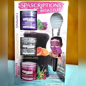 Spascriptions Bedazzled Glitter Peel-off Facial Mask Set NIP